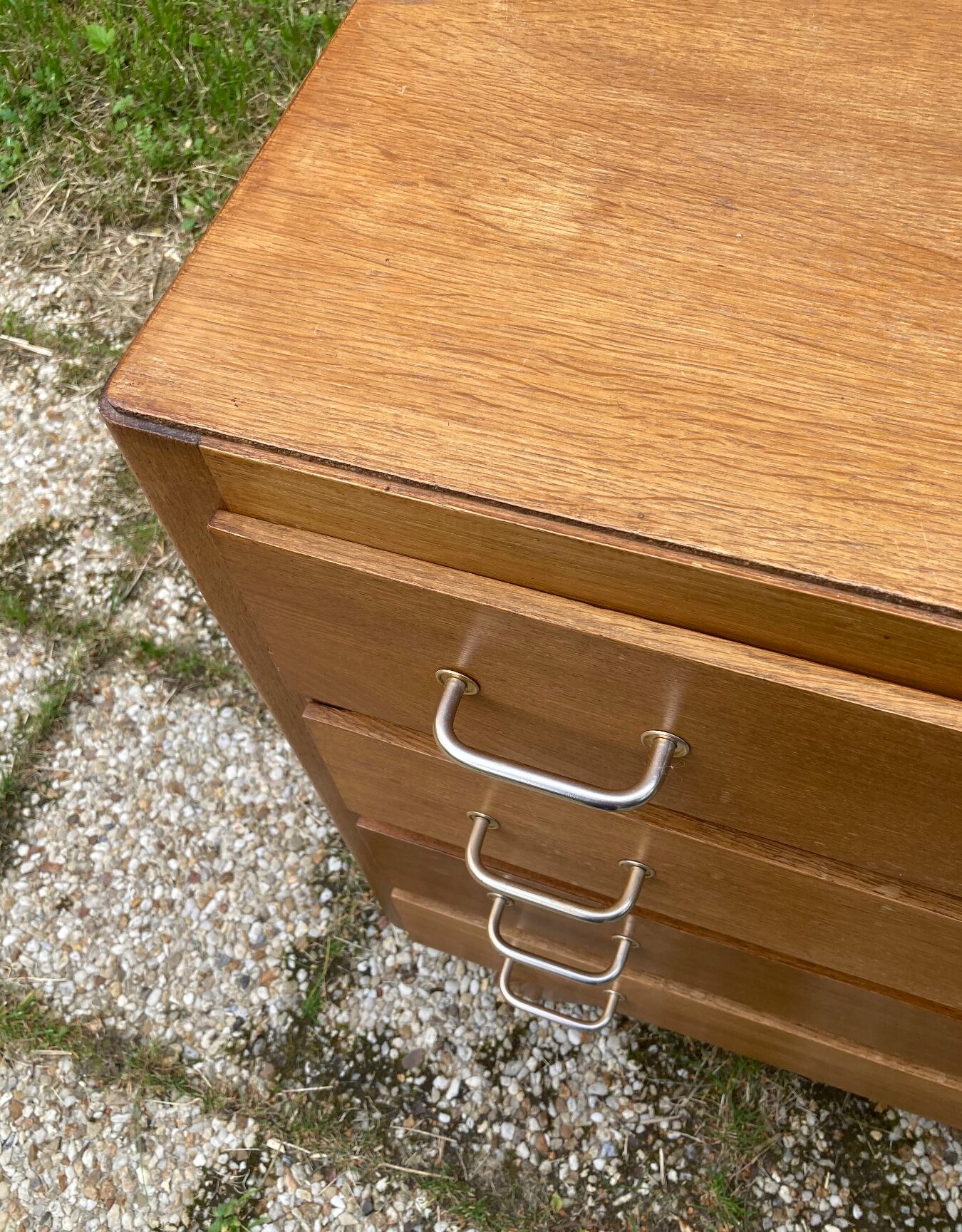 Vintage chest of drawers compass feet