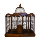 Exotic wooden and metal birdcage