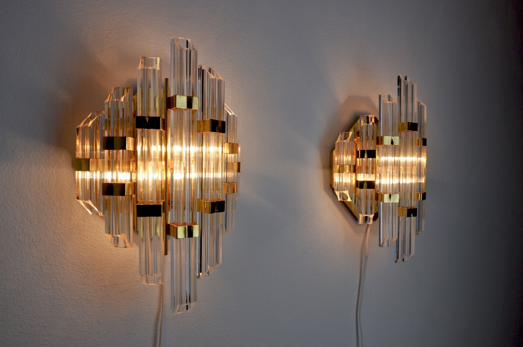 Pair of sconces, italy, 1970