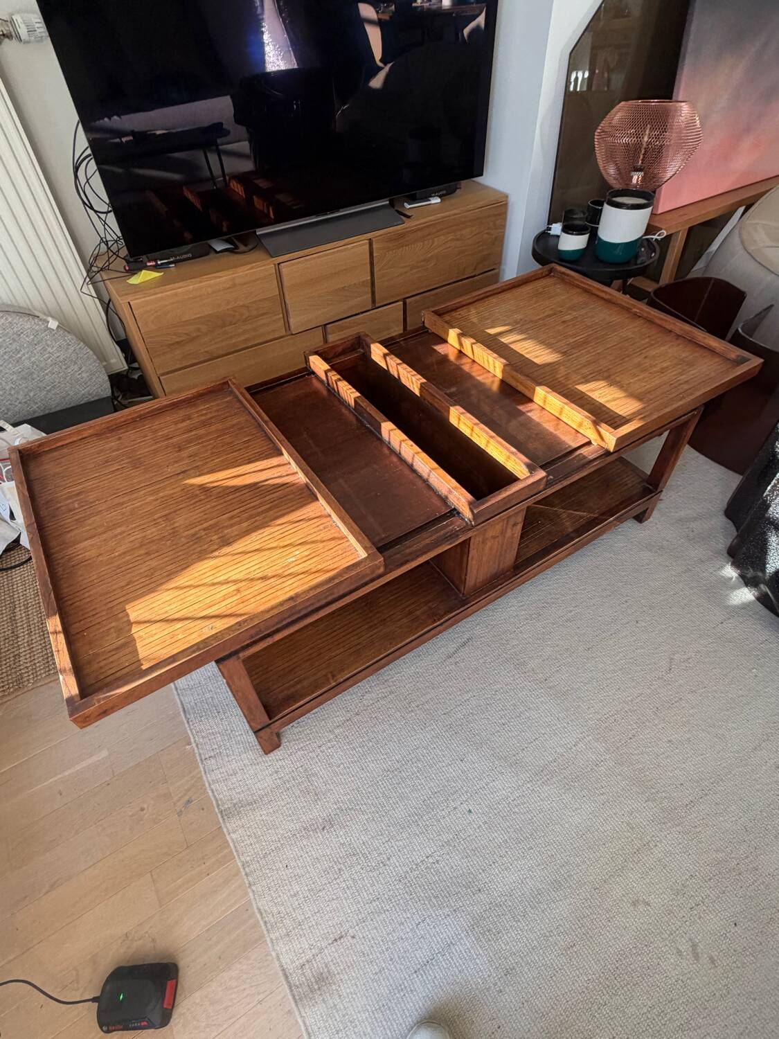 Vintage bamboo coffee table
