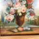 Peinture du XIXe " Bouquet de fleurs " de Boiserie