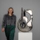 Abstract stainless steel sculpture by Lea Goodman, United Kingdom, 1980s