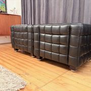 Paire de fauteuils Kubus 8020, conçus par Josef Hoffmann, Wittmann, Autriche