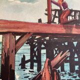 J.Touchet Illustration signed / The dive