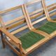 Danish Freestanding Teak Sofa in Green Corduroy, 1970s