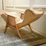Chair wing chair has ears and has system relaxation 50/60s