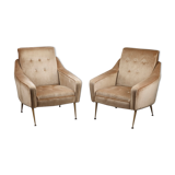 Pair of velvet chairs from the 50s
