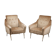 Pair of velvet chairs from the 50s