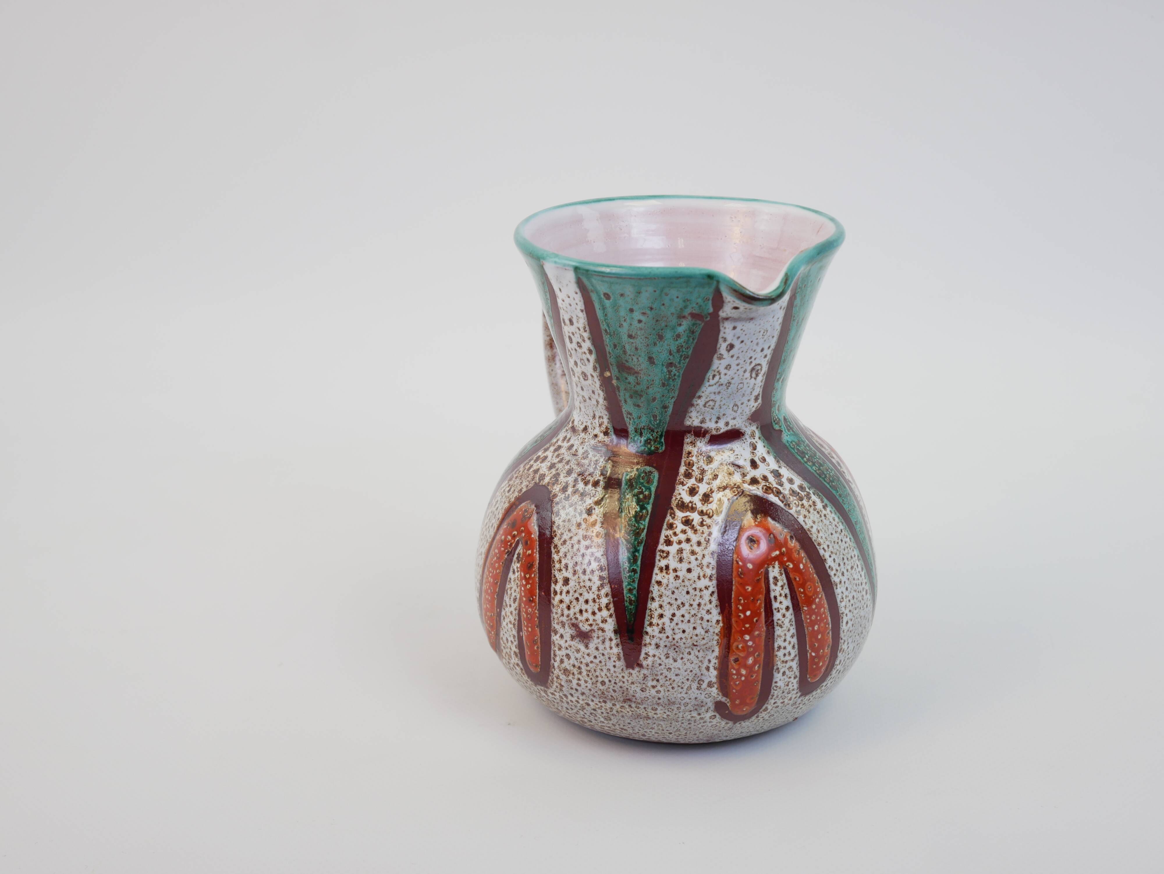 Vallauris ceramic pitcher by Daniel Etienne
