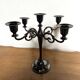 5-light chandelier in black varnished metal