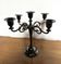 5-light chandelier in black varnished metal