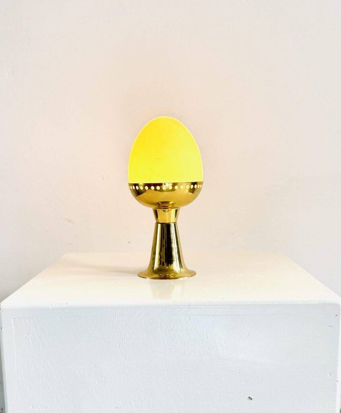 Model B-225/M Brass & Milk Glass Table Lamp By Hans-Agne Jakobsson For Markaryd Ab, Sweden 1960S