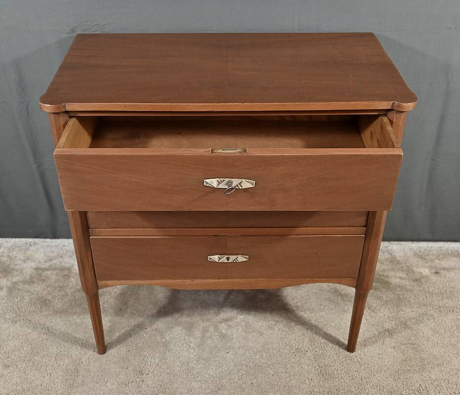 Small mahogany veneer chest of drawers, Art Deco – 1940