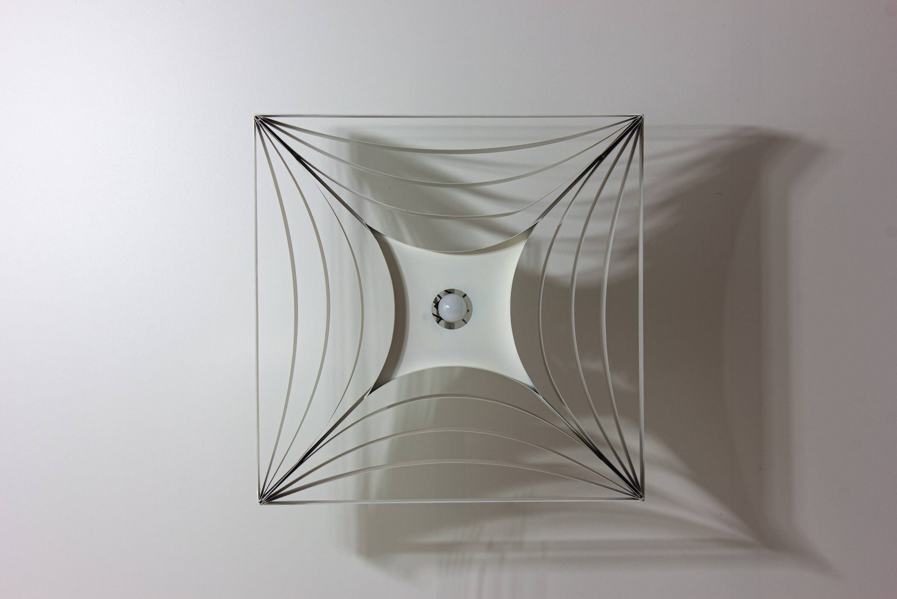 Architectural wall or ceiling lamp, Belgium 1960s