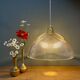 Striped glass pendant light