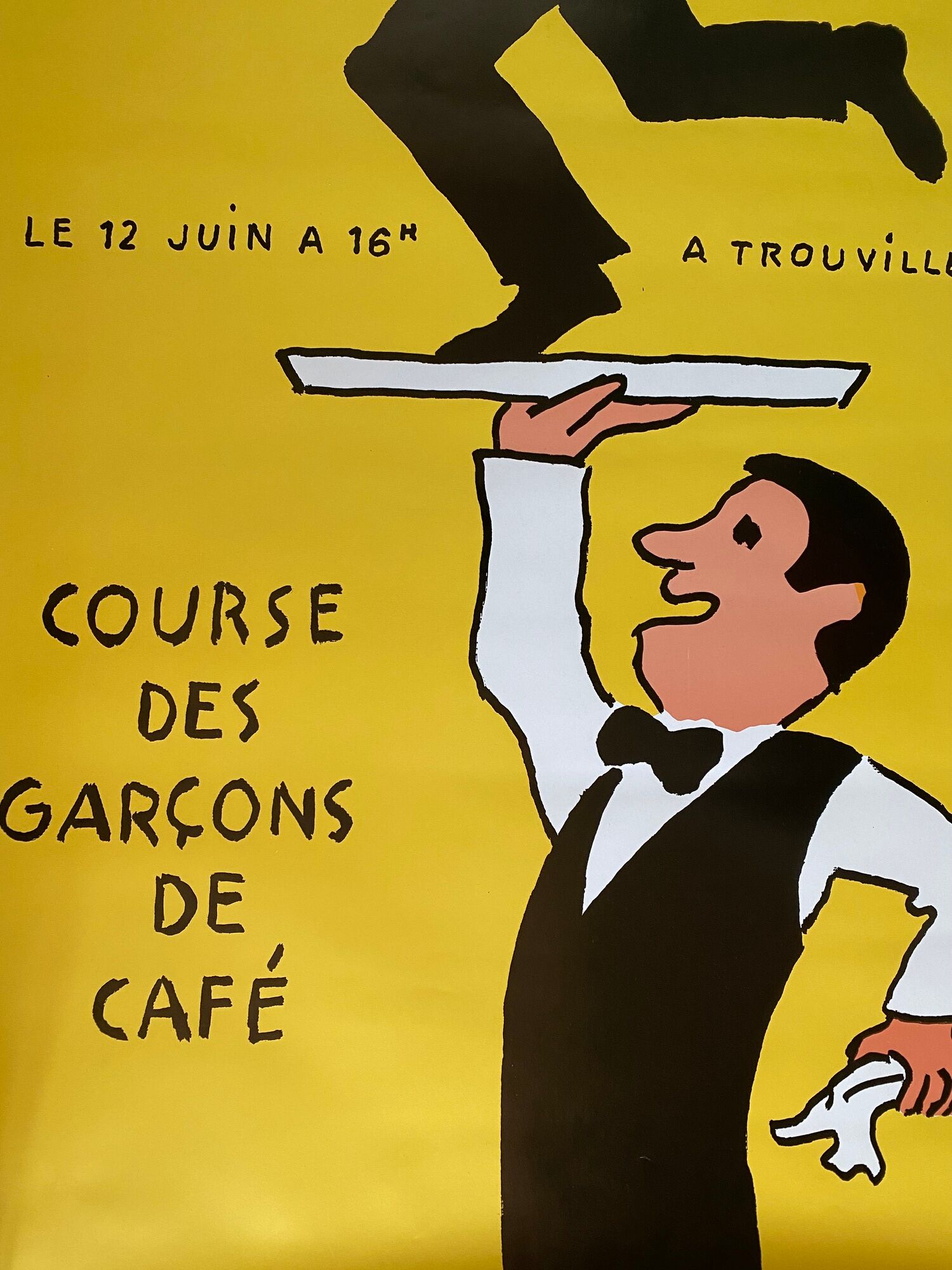 Original poster "Trouville Course des garçons de café" Raymond Savignac 50x61cm 1997