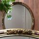 Pair of oval mirrors with stucco and lasca frame 55x44cm
