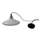 Suspension ancienne dentelee en opaline vintage 24,5 cm