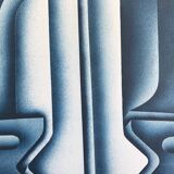 Lithographie originale de Jacques Poli, Forage en mer, 1978