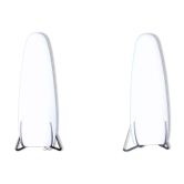 Paire d'appliques noire et opaline blanche, Louis Kalff  1970's, France