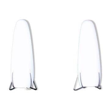 Pair of black and white opaline wall lamps, Louis Kalff 1970's, France