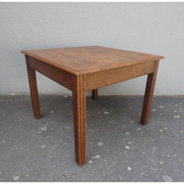 Old square dining table in solid wood | Selency