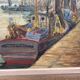 oil on panel signed Crismane - Fishing port, Brittany