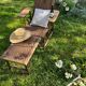 Transat chaise longue rotin