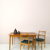 Vintage extendable teak and oak table