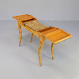 80s R & Y Augousti coconut shell inlay side table