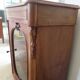 Curved showcase library carved wood 2 doors mahogany English style