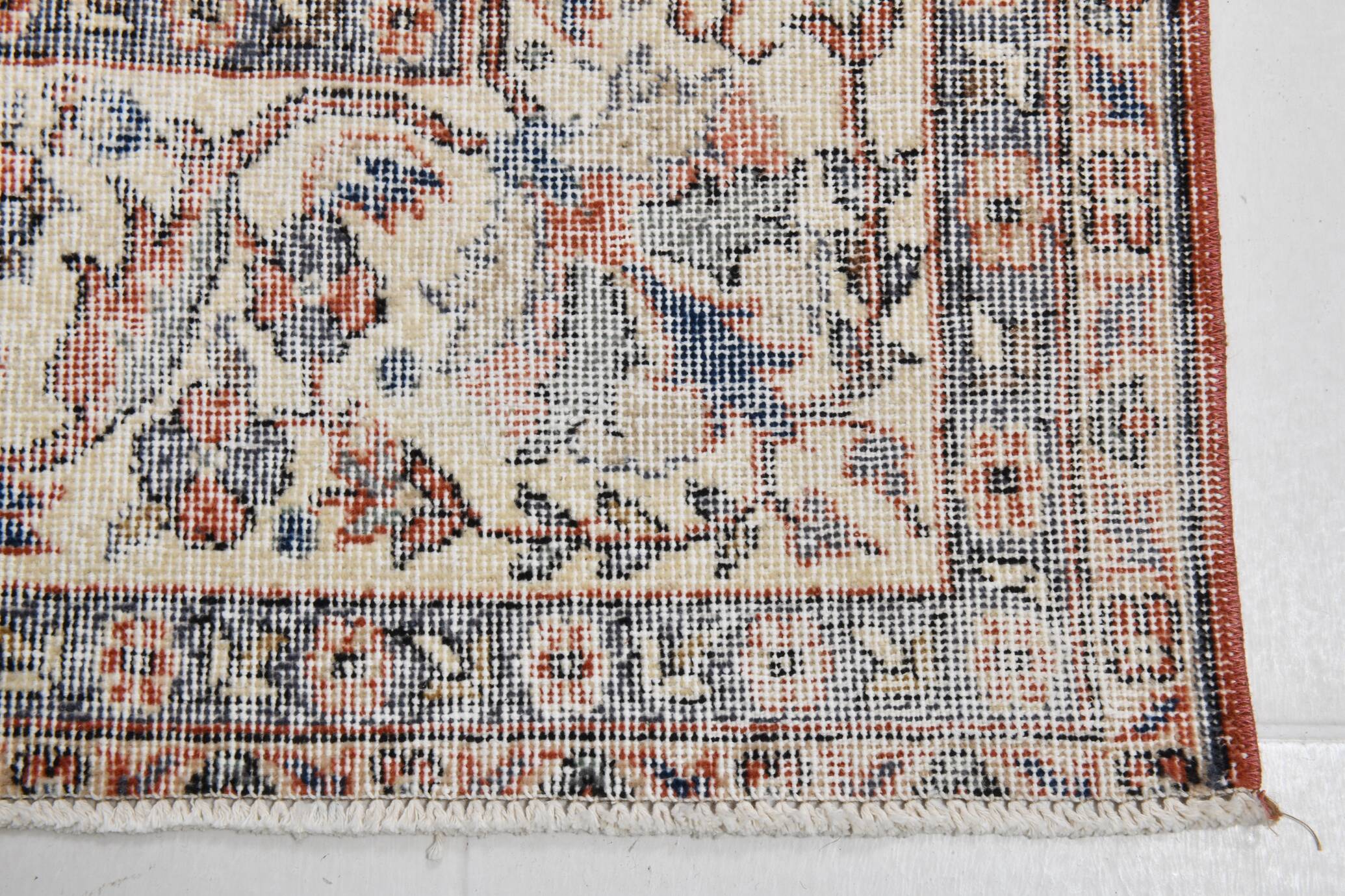 All-Over Floral Classic Red & Blue Turkish Rug, 260x366Cm