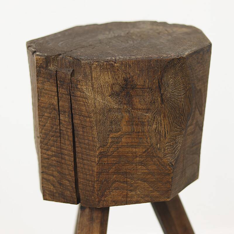 Antique Wabi Sabi Primitive oak butcher block