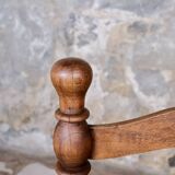 Pair of turned wooden spool armchairs, mid-20th century, France