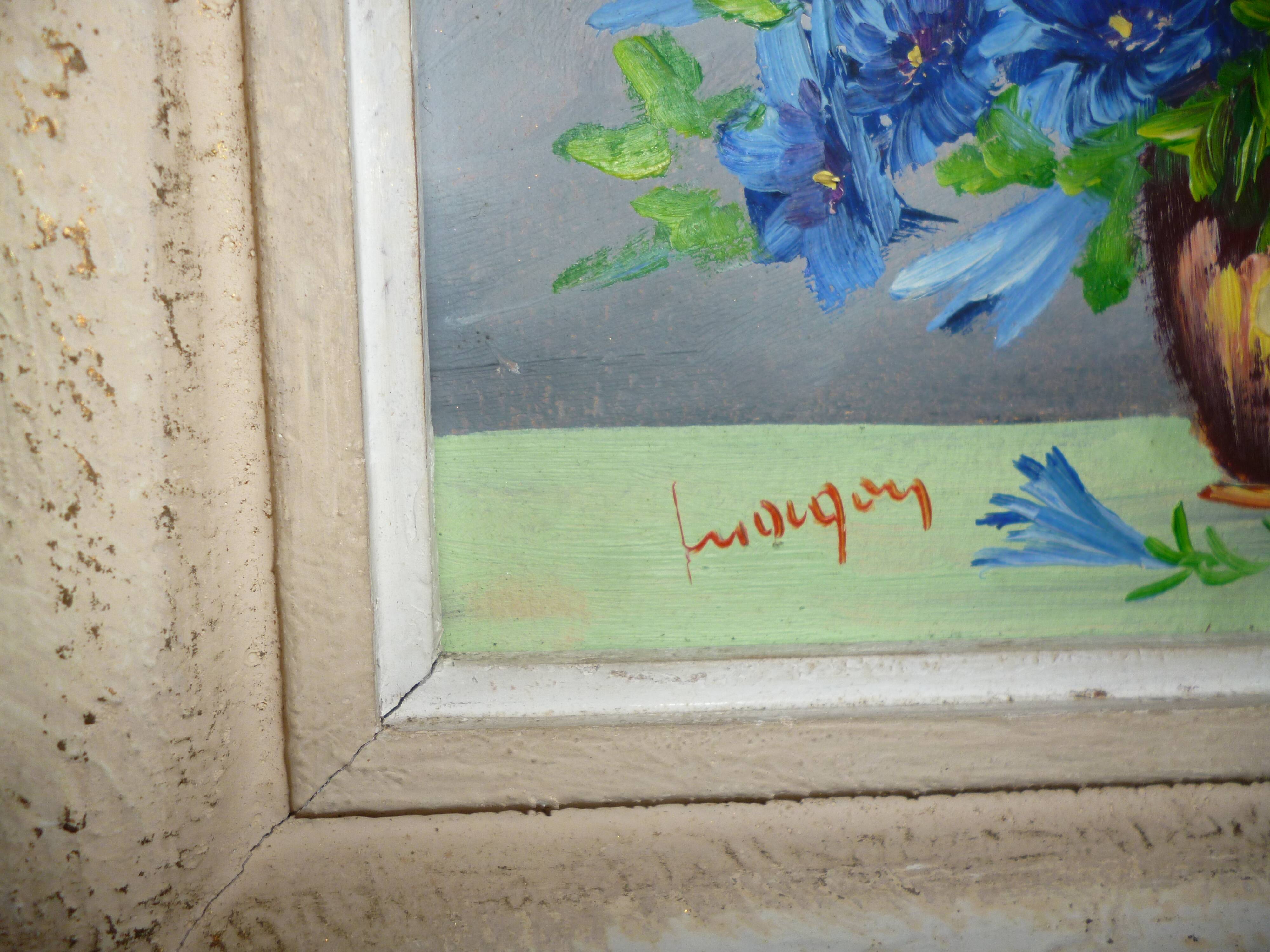 Paire de peinture de fleurs