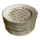 Service de 12 assiettes à dessert en porcelaine S.F.P. Société Française de Porcelaine