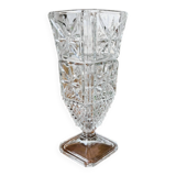 Vase en verre taillé, années 50