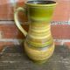 Vintage Large 60's Beige & Green Ceramic Vase from West Germany