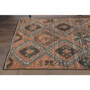 Vintage Turkish Oushak Handmade Wool Cotton Orange Runner Rug 107x290