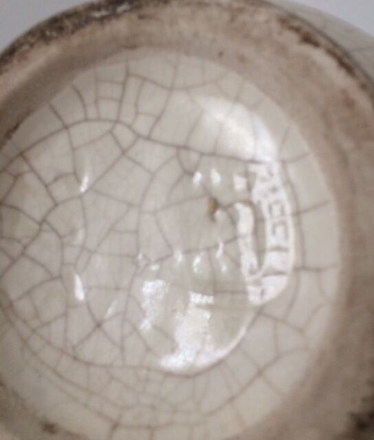 Art Deco cracked ceramic lamp