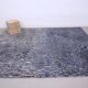 Blue Handmade Beni merirt Rug 258 x 305 cm - Abstract Wool Rug - Berber Rug
