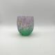 Set of 6 blown glass glasses with Effetre Murano murrine.