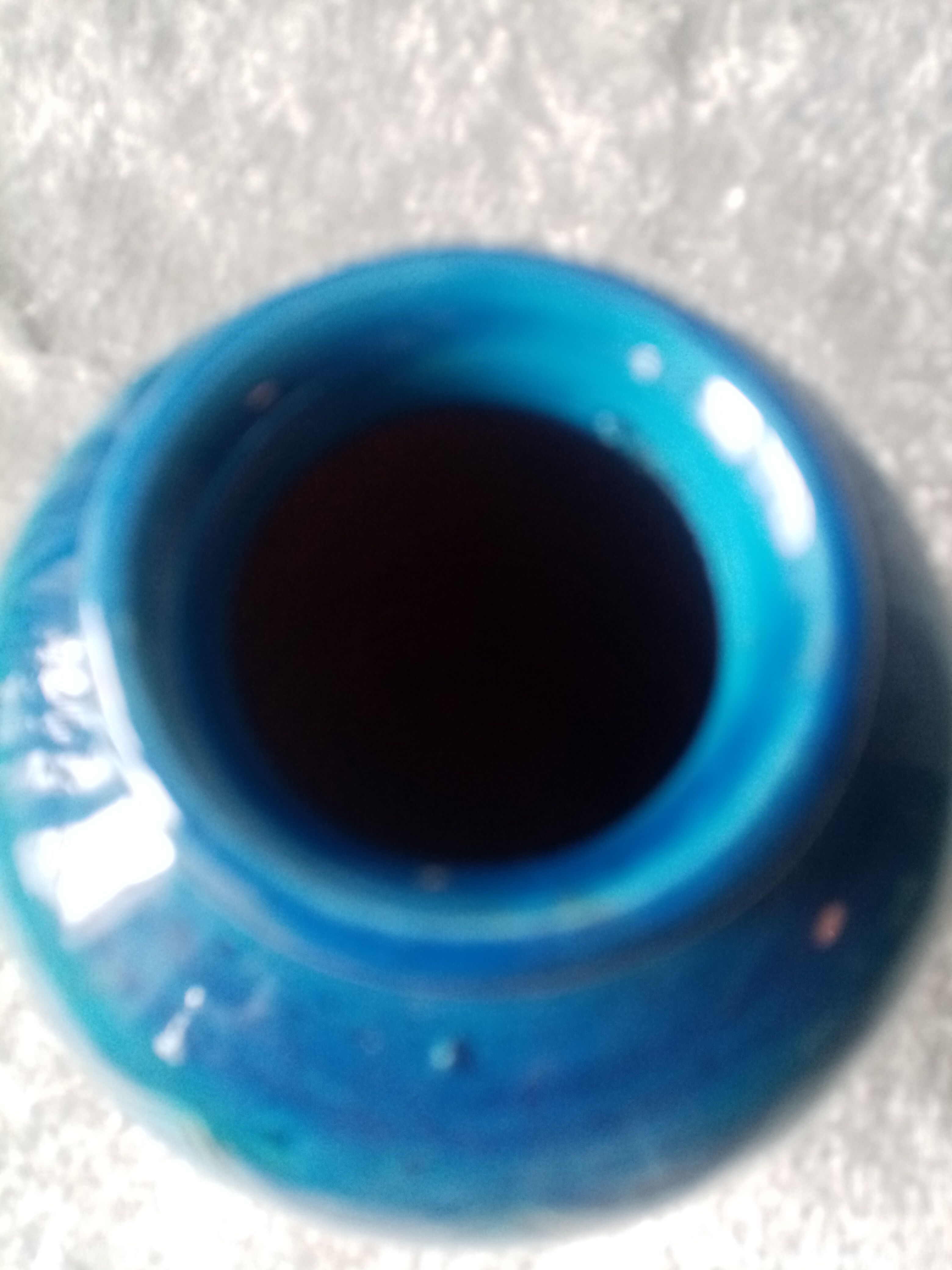 Vase in blue enamel ceramic