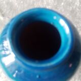 Vase in blue enamel ceramic