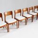 Set of 8 vintage Danish dining chairs by Niels Koefoed 1960s teak