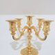 Five-branch chandelier, Hollywood Regency, gilded brass, BMF, Germany, 1960s.