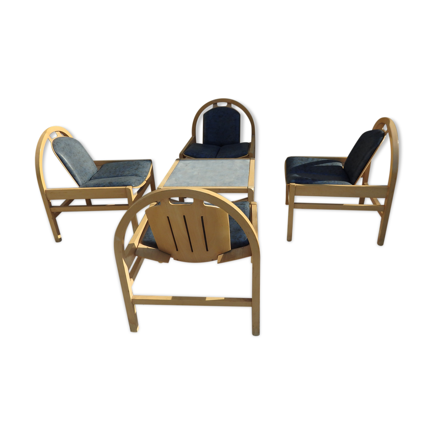 4 armchairs and 1 table Baumann argos