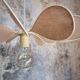 12-blade propeller suspension in rattan and nude linen