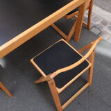 Dining table set and 4 chairs 80s