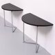 stunning set Bauhaus crescent tables. 1930s Thonet style